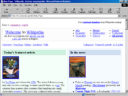 Main Wikipedia page using Internet Explorer 4.0