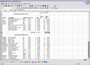 'Excel 97' (8.0) being run on Windows XP