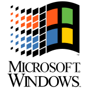 A classic Windows logo. Was used from the early 1990s to 1999.