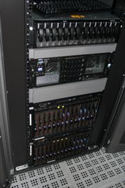 A rack of servers