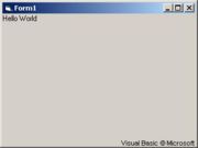 A simple "Hello World" program in Visual Basic.