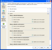 Set Program Access and Defaults was added in Service Pack 1.