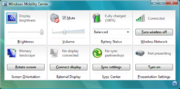 Windows Mobility Center.