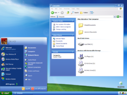 The 'Royale' theme on Windows XP Media Center Edition